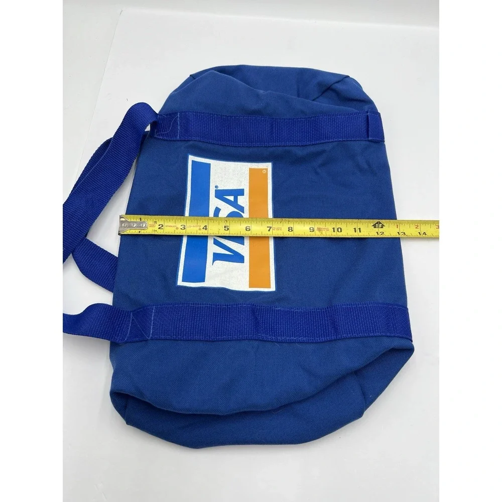 Vintage VISA Promotional Duffel Bag Blue Travel Gym Overnight YKK Zipper NWOT